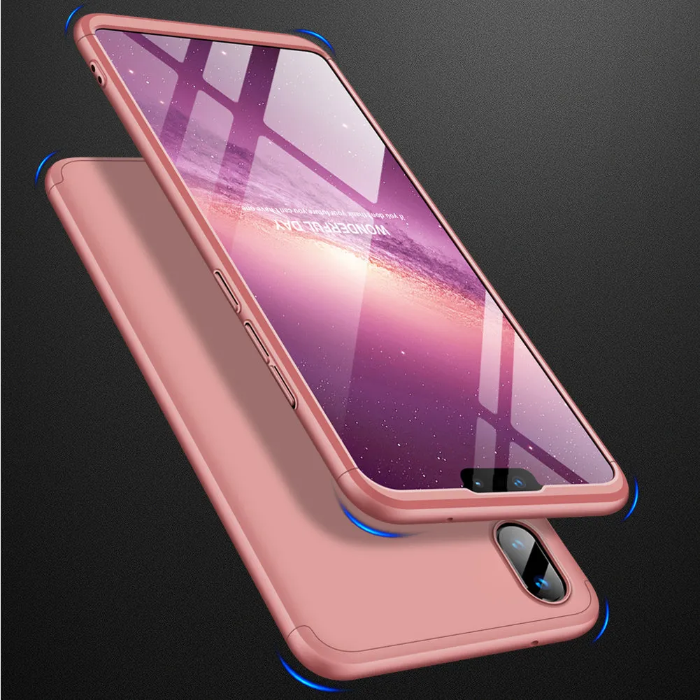 for HUAWEI Y9 2019 Ultra Slim PC Back Cover Non-slip Shockproof 360 Degree Full Protective Case Gold_HUAWEI Y9 2019