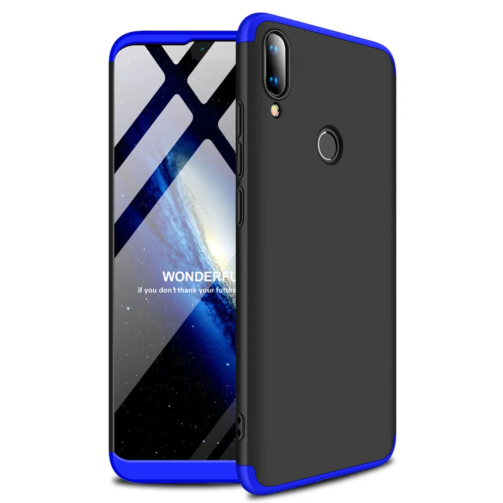 for HUAWEI Y9 2019 Ultra Slim PC Back Cover Non-slip Shockproof 360 Degree Full Protective Case Gold_HUAWEI Y9 2019