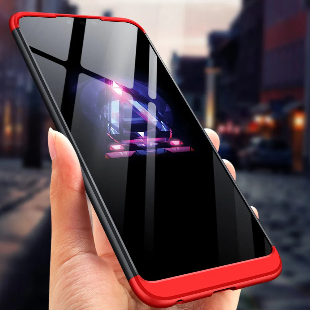 for HUAWEI Y9 2019 Ultra Slim PC Back Cover Non-slip Shockproof 360 Degree Full Protective Case red_HUAWEI Y9 2019
