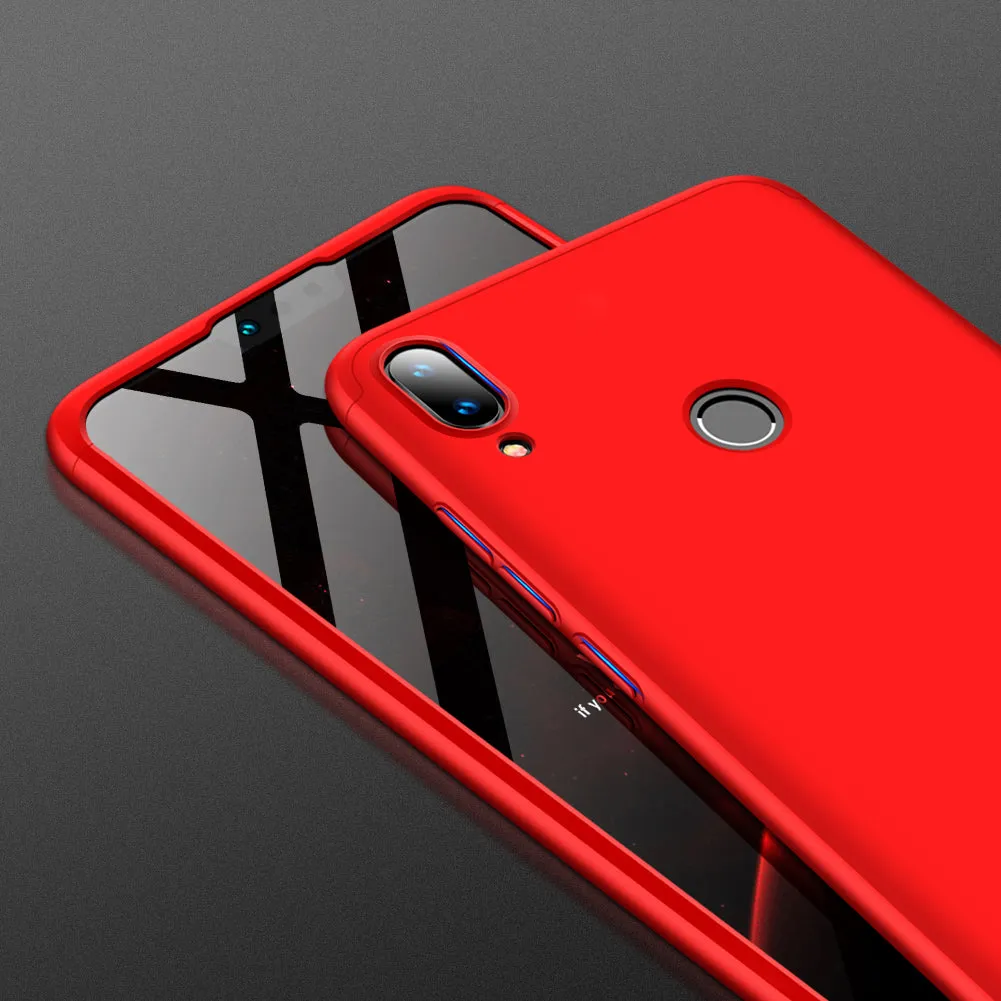 for HUAWEI Y9 2019 Ultra Slim PC Back Cover Non-slip Shockproof 360 Degree Full Protective Case red_HUAWEI Y9 2019