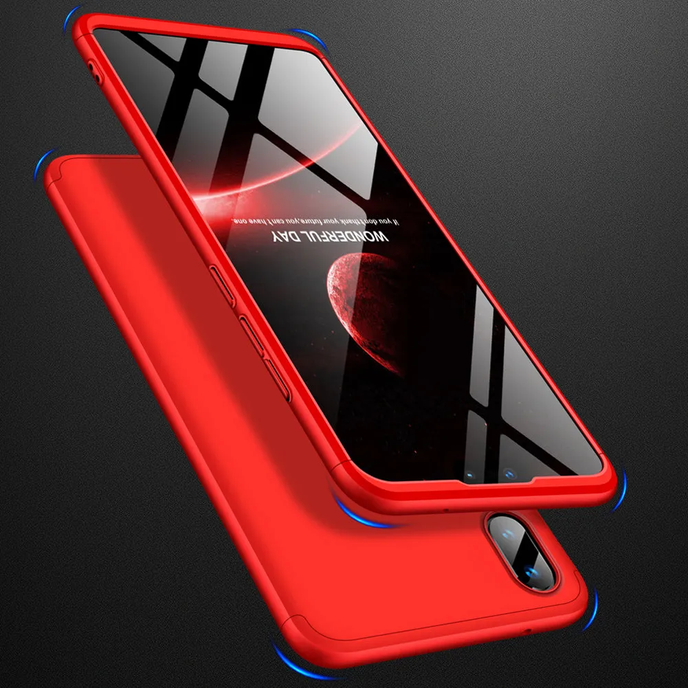 for HUAWEI Y9 2019 Ultra Slim PC Back Cover Non-slip Shockproof 360 Degree Full Protective Case red_HUAWEI Y9 2019