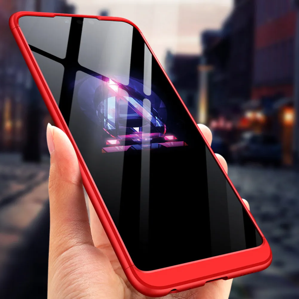 for HUAWEI Y9 2019 Ultra Slim PC Back Cover Non-slip Shockproof 360 Degree Full Protective Case red_HUAWEI Y9 2019