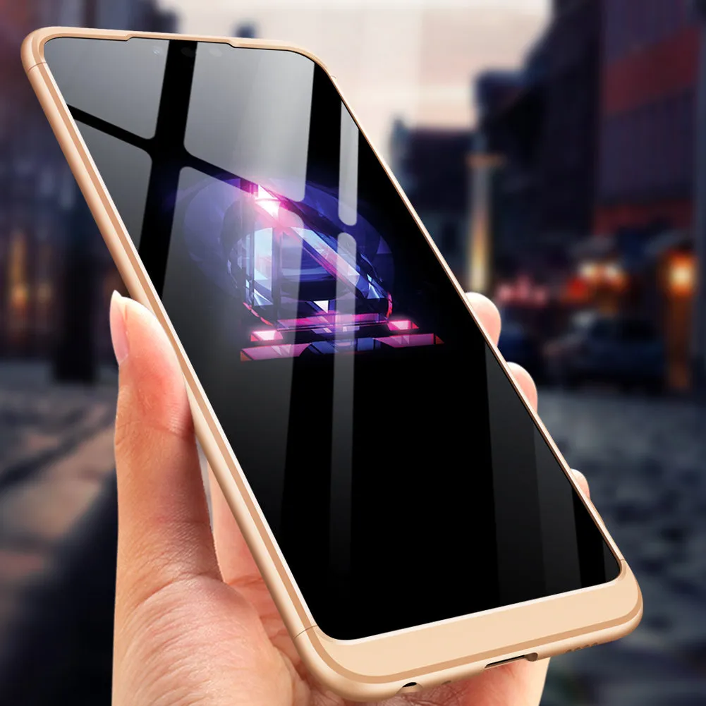 for HUAWEI Y9 2019 Ultra Slim PC Back Cover Non-slip Shockproof 360 Degree Full Protective Case Rose gold_HUAWEI Y9 2019