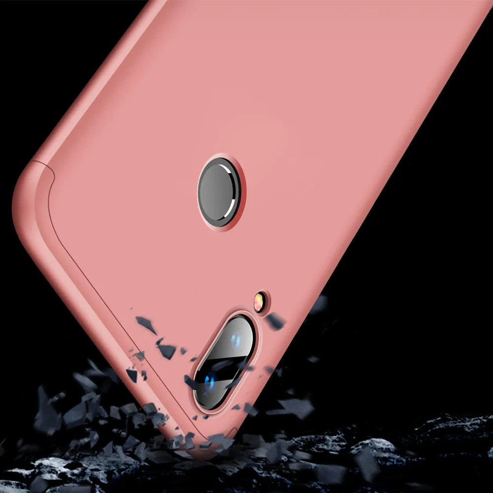 for HUAWEI Y9 2019 Ultra Slim PC Back Cover Non-slip Shockproof 360 Degree Full Protective Case Rose gold_HUAWEI Y9 2019