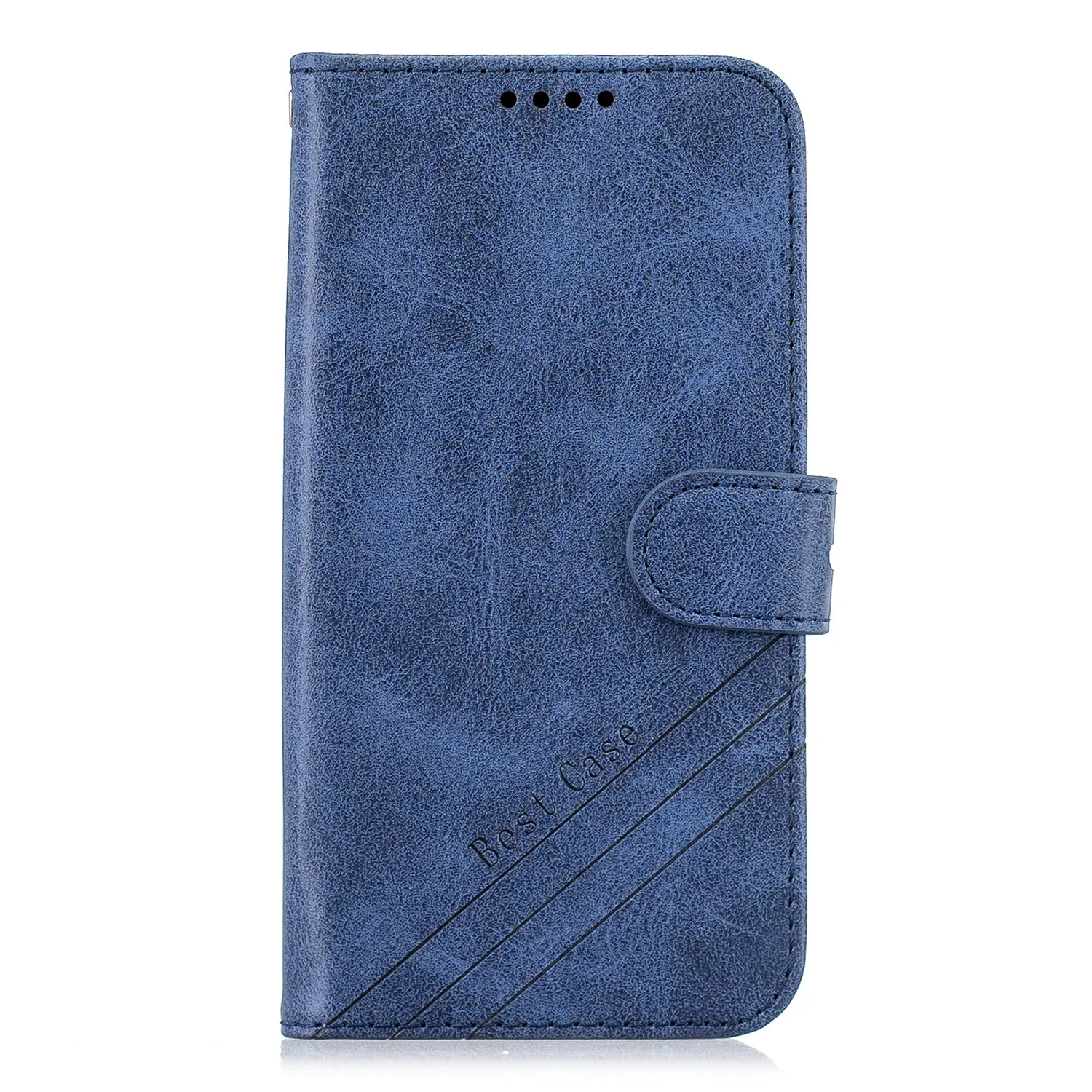For HUAWEI Y9 Prime 2019-P Smart Z Solid Color Denim Grain Front Buckle Mobile Phone Cover Bracket gray