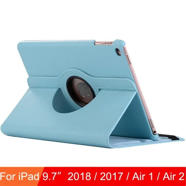 For iPad 9.7 2018 2017 Case Cover for iPad Air 2 Air 1 Case 5 6 5th 6th Generation Funda 360 Degree Rotating Leather Smart Coque