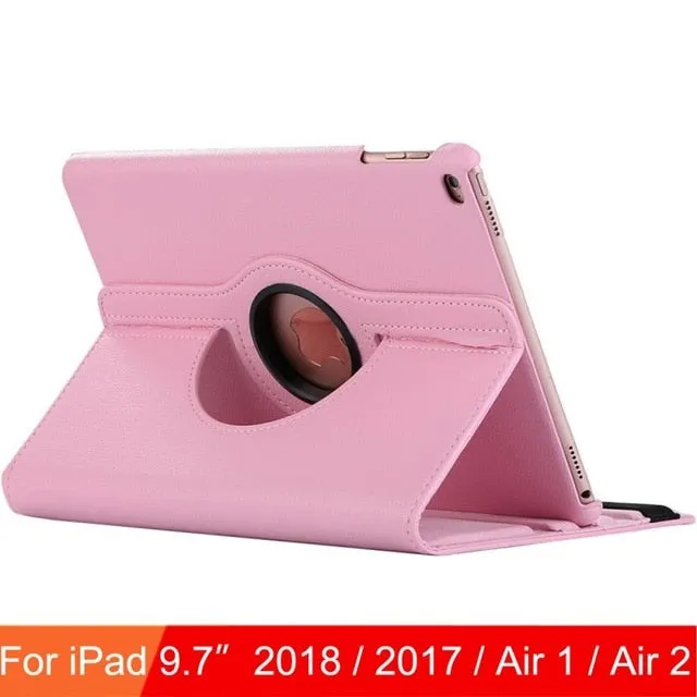 For iPad 9.7 2018 2017 Case Cover for iPad Air 2 Air 1 Case 5 6 5th 6th Generation Funda 360 Degree Rotating Leather Smart Coque