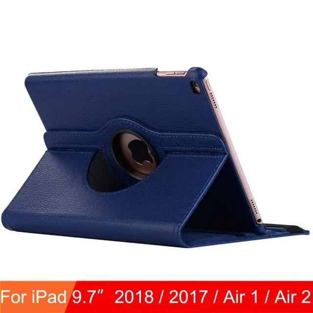 For iPad 9.7 2018 2017 Case Cover for iPad Air 2 Air 1 Case 5 6 5th 6th Generation Funda 360 Degree Rotating Leather Smart Coque