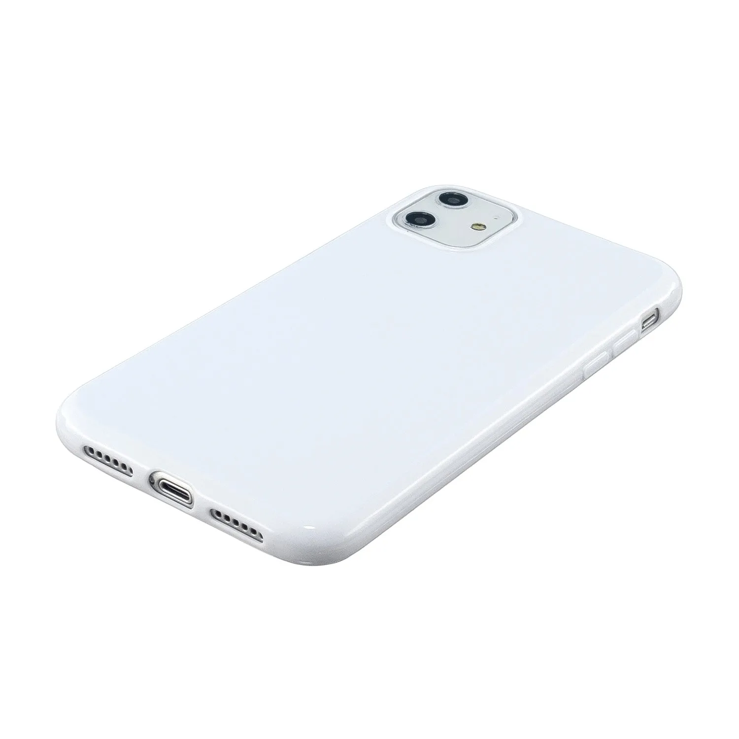 For iPhone 11/11 Pro/11 Pro Max Smartphone Cover Slim Fit Glossy TPU Phone Case Full Body Protection Shell Ocean blue