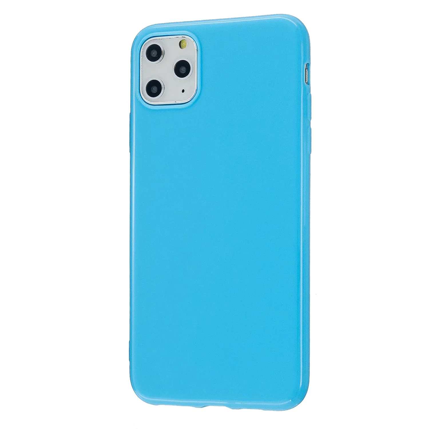 For iPhone 11/11 Pro/11 Pro Max Smartphone Cover Slim Fit Glossy TPU Phone Case Full Body Protection Shell Ocean blue