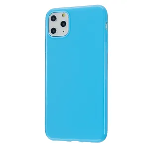 For iPhone 11/11 Pro/11 Pro Max Smartphone Cover Slim Fit Glossy TPU Phone Case Full Body Protection Shell Ocean blue