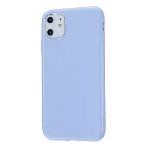 For iPhone 11/11 Pro/11 Pro Max Smartphone Cover Slim Fit Glossy TPU Phone Case Full Body Protection Shell Taro purple