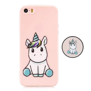 For iPhone 5 5S SE Phone Cases TPU Full Cover Cute Cartoon Painted Case Girls Mobile Phone Cover 6