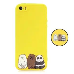 For iPhone 5 5S SE Phone Cases TPU Full Cover Cute Cartoon Painted Case Girls Mobile Phone Cover 7