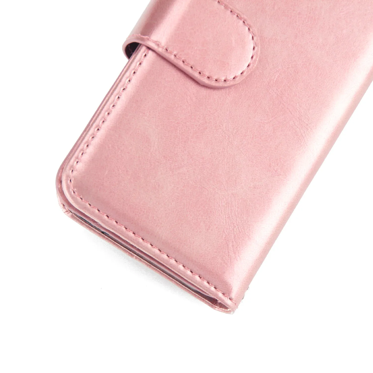 For iPhone 5/5S/SE PU Cell Phone Case Protective Leather Cover with Buckle & 9 Card Position & Lanyard & Bracket brown