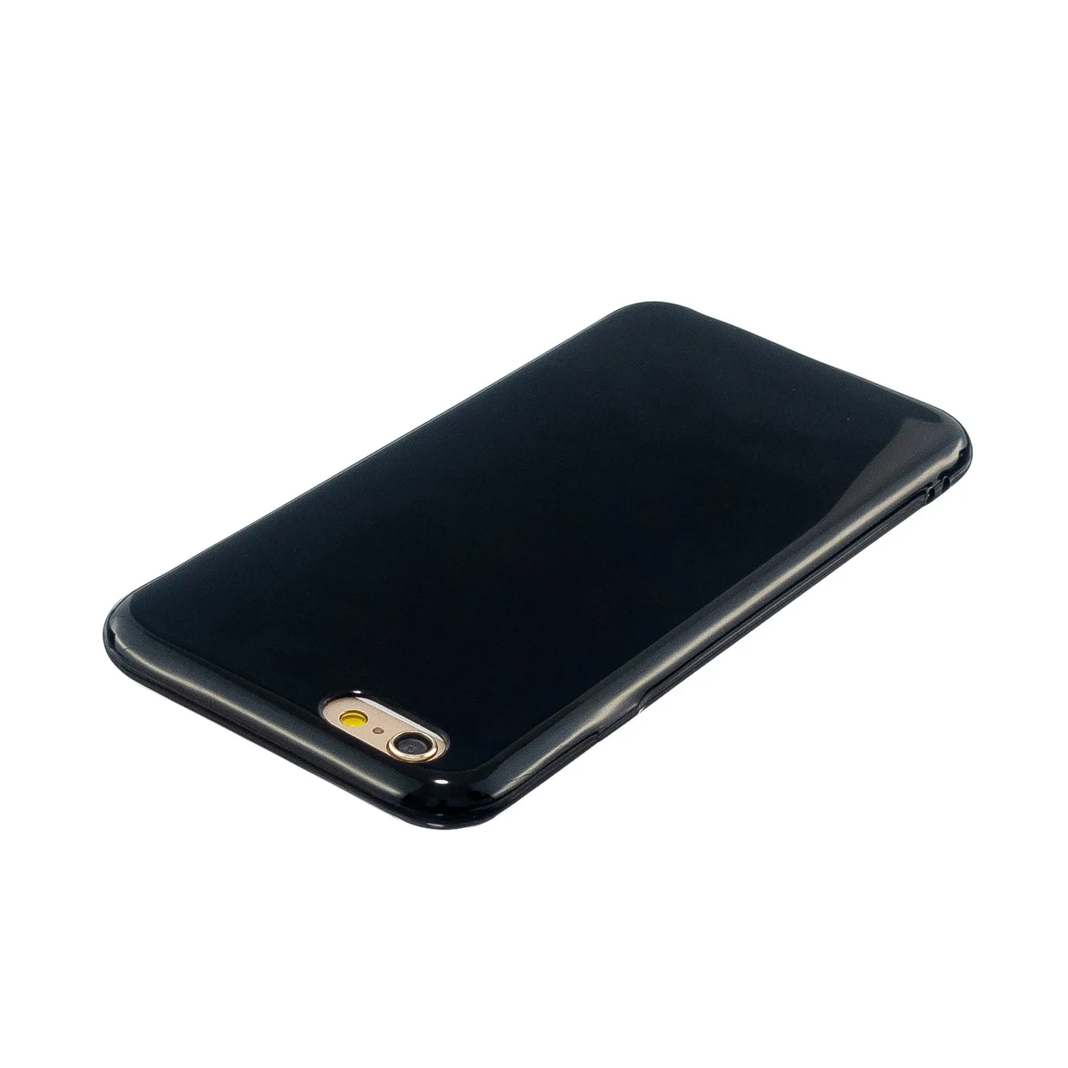 For iPhone 5/5S/SE/6/6S/6 Plus/6S Plus/7/8/7 Plus/8 Plus Cellphone Cover Soft TPU Bumper Protector Phone Shell Bright black