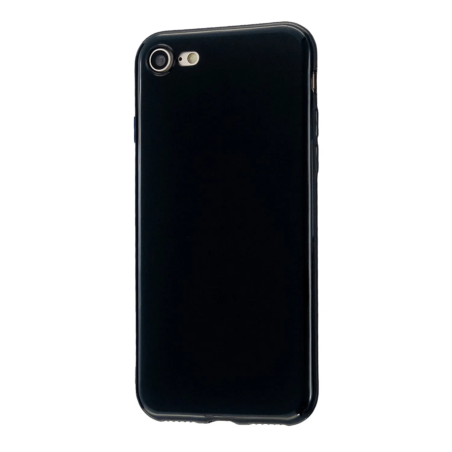 For iPhone 5/5S/SE/6/6S/6 Plus/6S Plus/7/8/7 Plus/8 Plus Cellphone Cover Soft TPU Bumper Protector Phone Shell Bright black