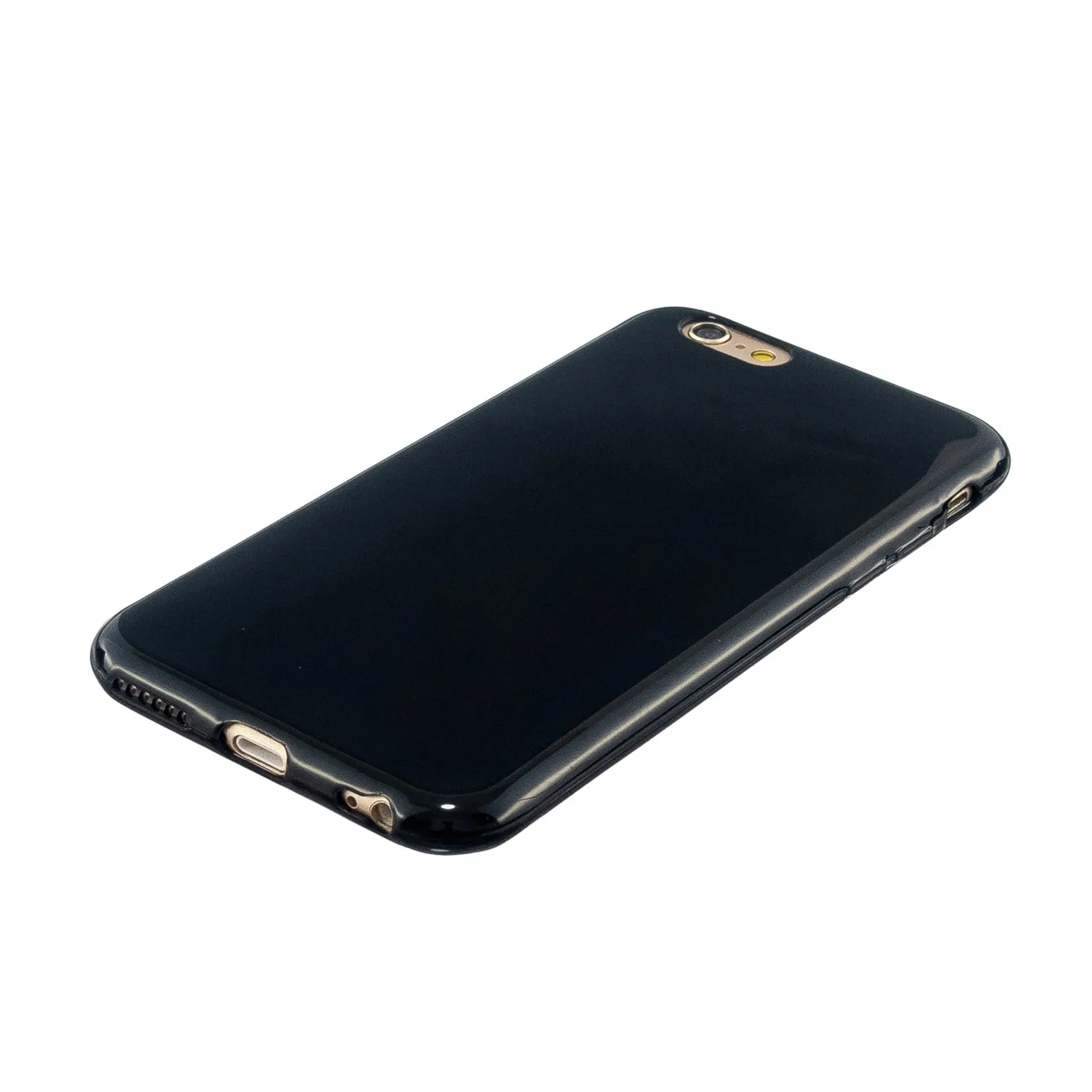 For iPhone 5/5S/SE/6/6S/6 Plus/6S Plus/7/8/7 Plus/8 Plus Cellphone Cover Soft TPU Bumper Protector Phone Shell Bright black