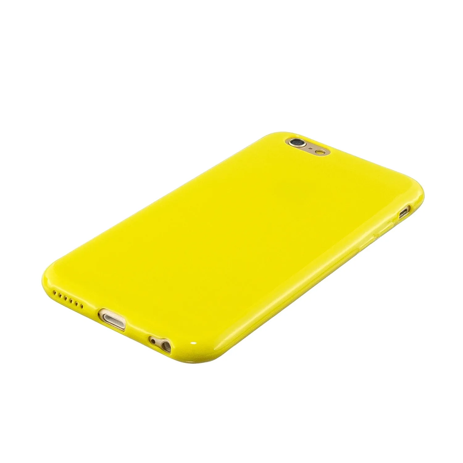 For iPhone 5/5S/SE/6/6S/6 Plus/6S Plus/7/8/7 Plus/8 Plus Cellphone Cover Soft TPU Bumper Protector Phone Shell Lemon yellow