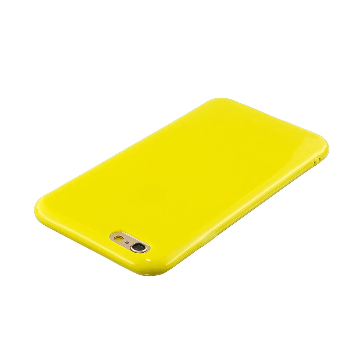 For iPhone 5/5S/SE/6/6S/6 Plus/6S Plus/7/8/7 Plus/8 Plus Cellphone Cover Soft TPU Bumper Protector Phone Shell Lemon yellow