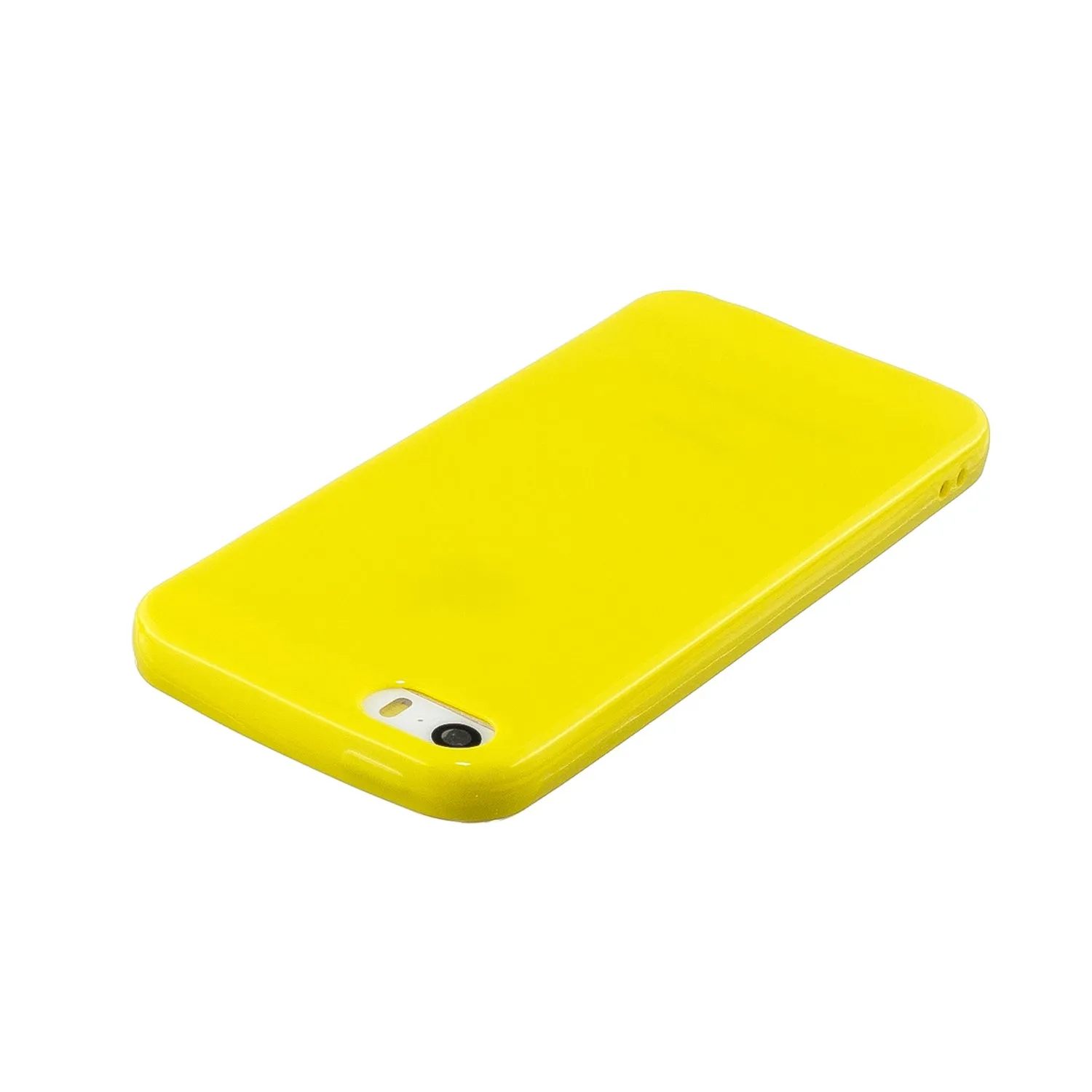 For iPhone 5/5S/SE/6/6S/6 Plus/6S Plus/7/8/7 Plus/8 Plus Cellphone Cover Soft TPU Bumper Protector Phone Shell Lemon yellow