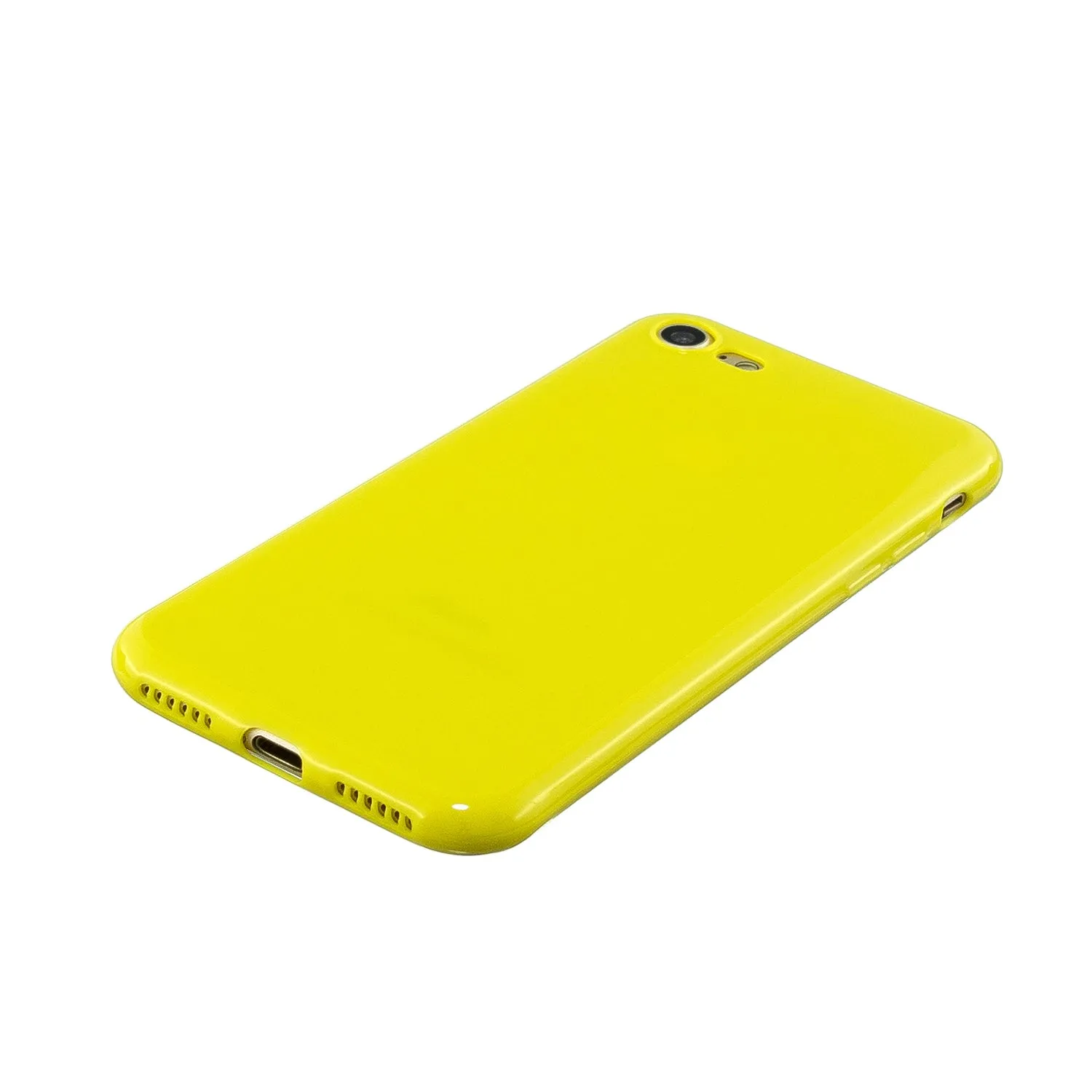 For iPhone 5/5S/SE/6/6S/6 Plus/6S Plus/7/8/7 Plus/8 Plus Cellphone Cover Soft TPU Bumper Protector Phone Shell Lemon yellow