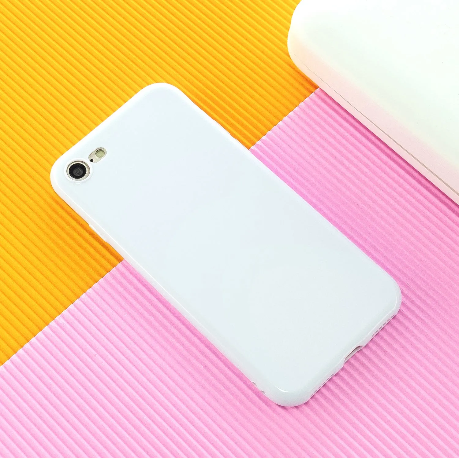For iPhone 5/5S/SE/6/6S/6 Plus/6S Plus/7/8/7 Plus/8 Plus Cellphone Cover Soft TPU Bumper Protector Phone Shell Milk white