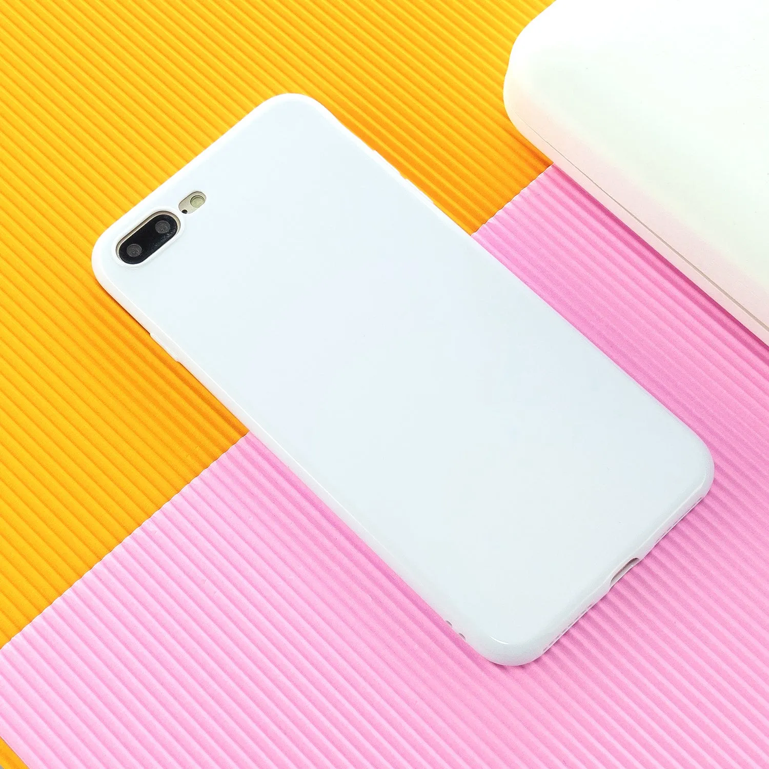 For iPhone 5/5S/SE/6/6S/6 Plus/6S Plus/7/8/7 Plus/8 Plus Cellphone Cover Soft TPU Bumper Protector Phone Shell Milk white