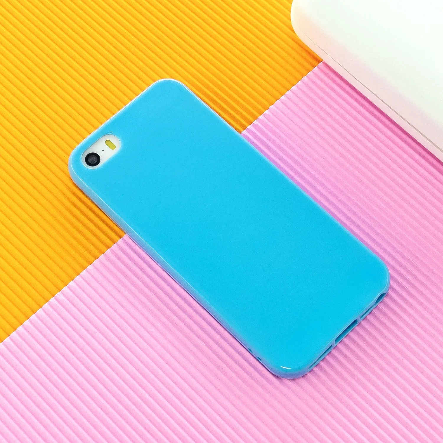 For iPhone 5/5S/SE/6/6S/6 Plus/6S Plus/7/8/7 Plus/8 Plus Cellphone Cover Soft TPU Bumper Protector Phone Shell Ocean blue