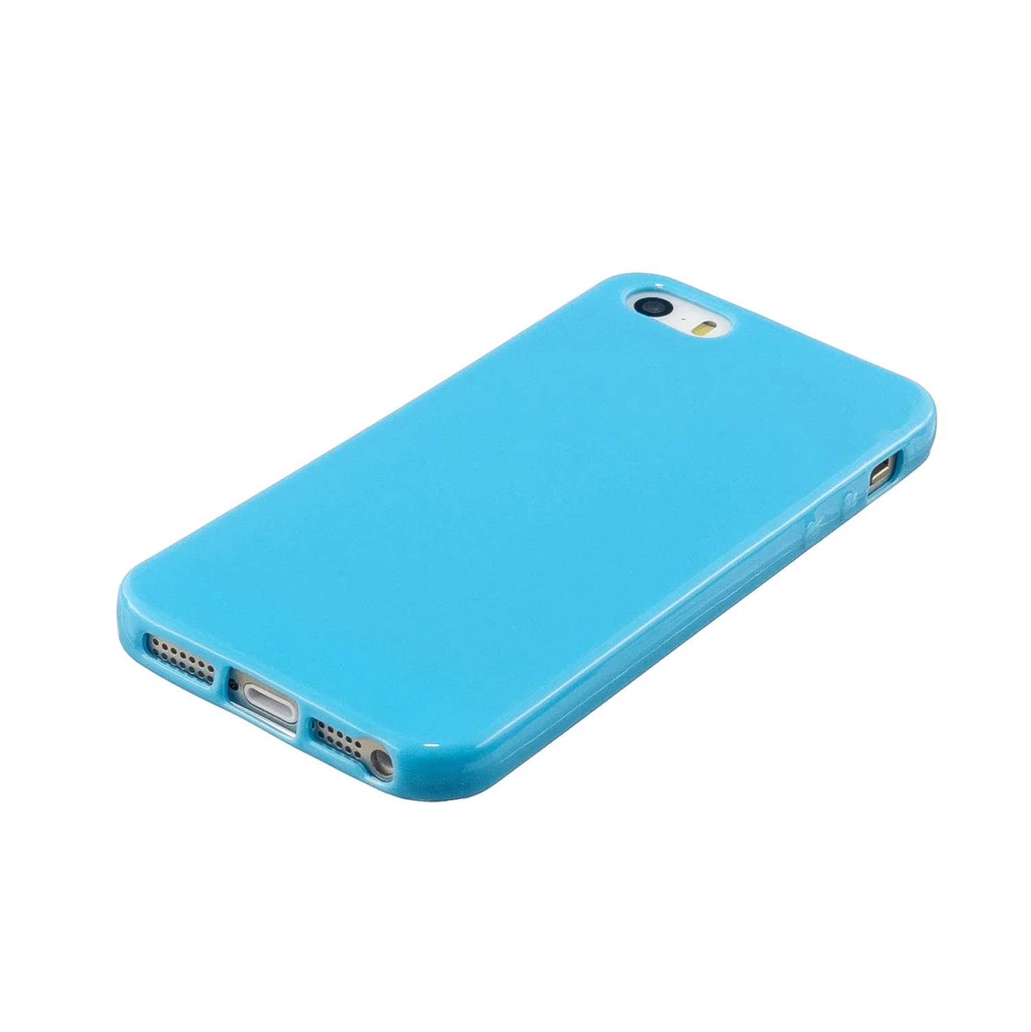 For iPhone 5/5S/SE/6/6S/6 Plus/6S Plus/7/8/7 Plus/8 Plus Cellphone Cover Soft TPU Bumper Protector Phone Shell Ocean blue