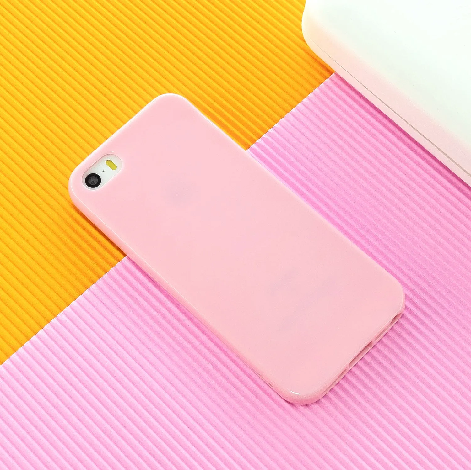 For iPhone 5/5S/SE/6/6S/6 Plus/6S Plus/7/8/7 Plus/8 Plus Cellphone Cover Soft TPU Bumper Protector Phone Shell Rose pink