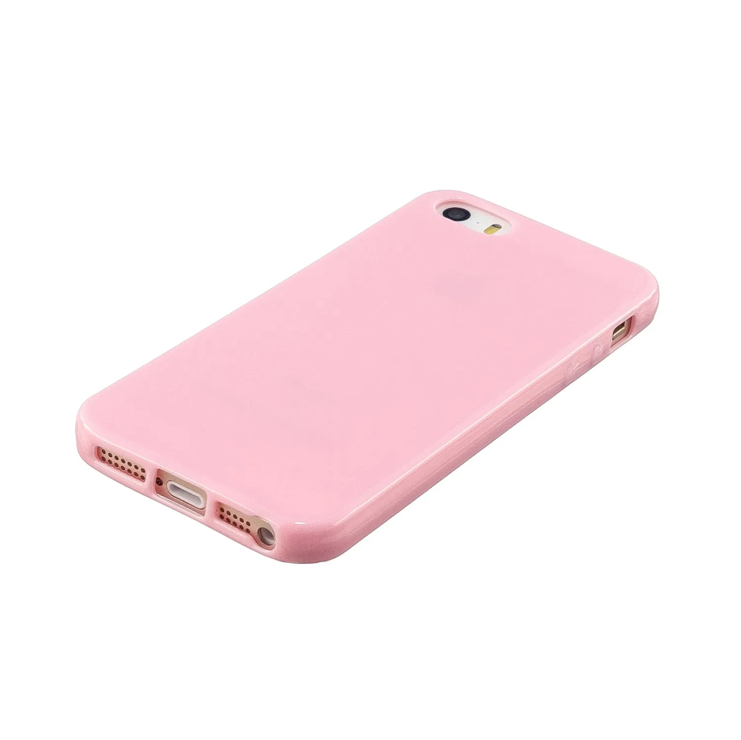 For iPhone 5/5S/SE/6/6S/6 Plus/6S Plus/7/8/7 Plus/8 Plus Cellphone Cover Soft TPU Bumper Protector Phone Shell Rose pink