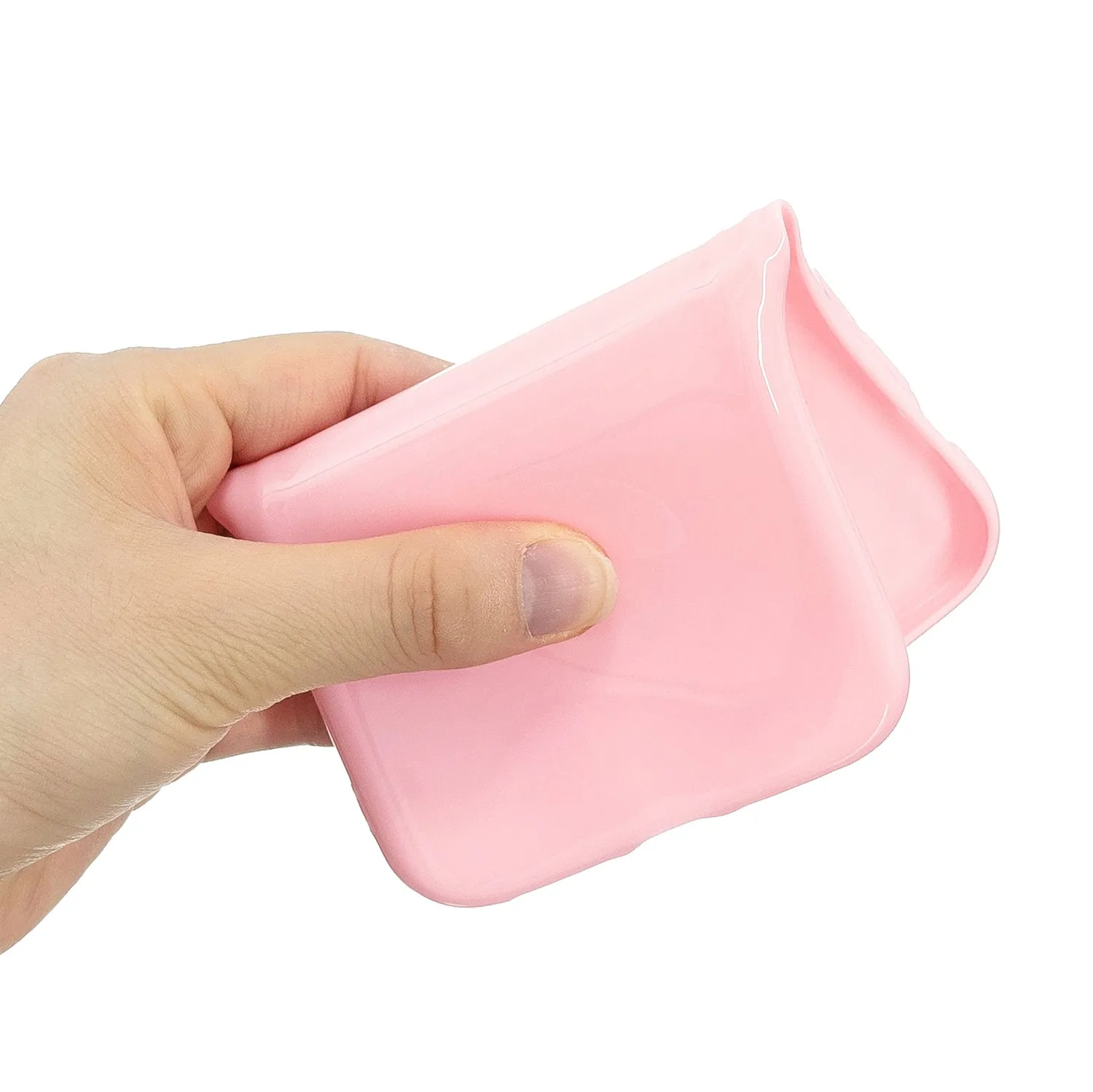 For iPhone 5/5S/SE/6/6S/6 Plus/6S Plus/7/8/7 Plus/8 Plus Cellphone Cover Soft TPU Bumper Protector Phone Shell Rose pink