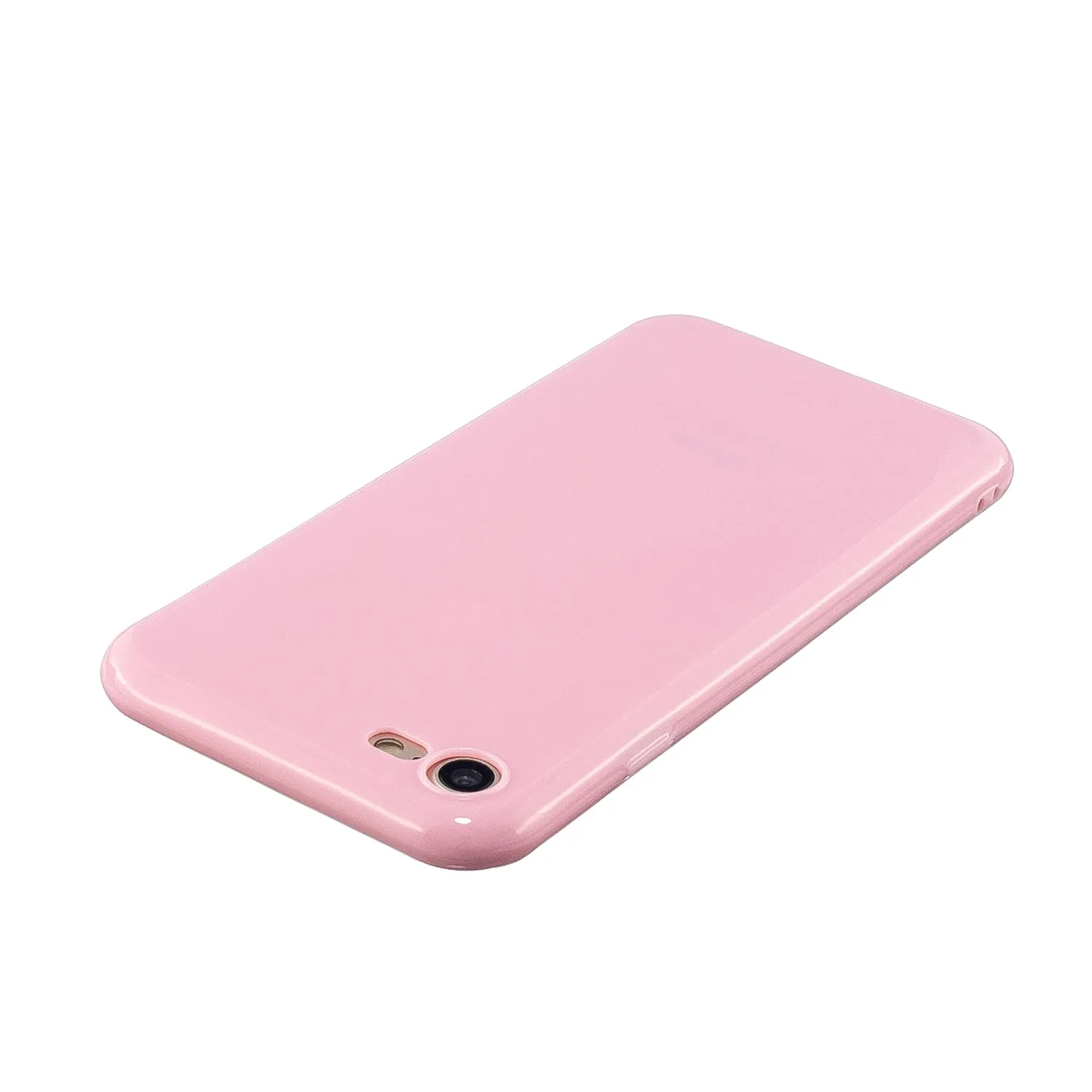 For iPhone 5/5S/SE/6/6S/6 Plus/6S Plus/7/8/7 Plus/8 Plus Cellphone Cover Soft TPU Bumper Protector Phone Shell Rose pink