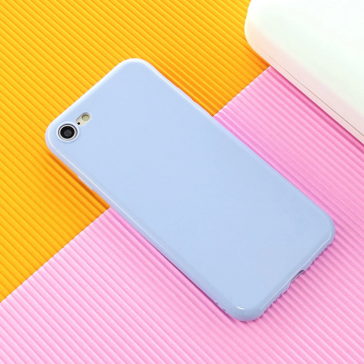 For iPhone 5/5S/SE/6/6S/6 Plus/6S Plus/7/8/7 Plus/8 Plus Cellphone Cover Soft TPU Bumper Protector Phone Shell Taro purple