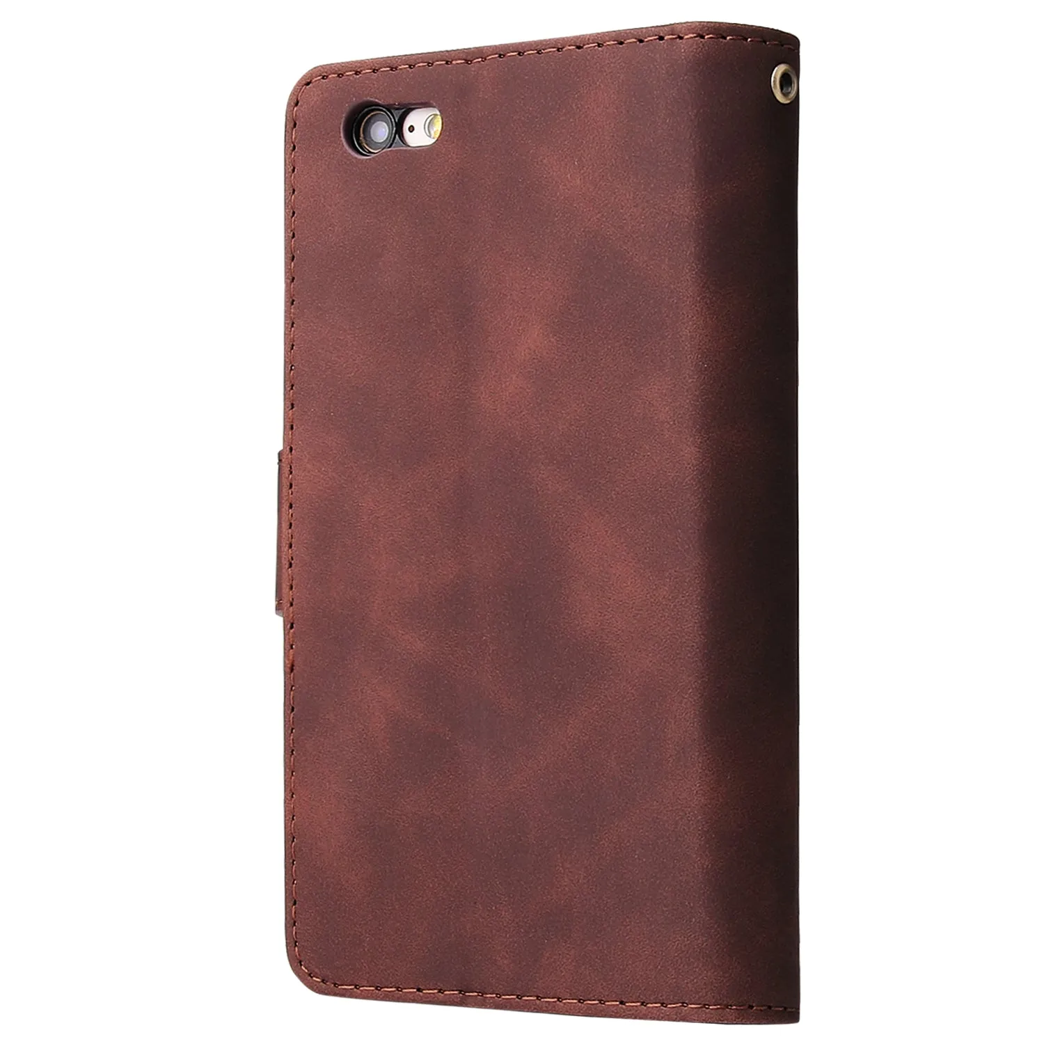For iPhone 6 / 6S iPhone 6 plus / 6S plus iPhone 7 / 8 iPhone 7 plus / 8 plus Smart Phone Cover Coin Pocket with Cards Bracket Zipper Phone PU Leather Case Phone Cover  iPhone 6 / 6S