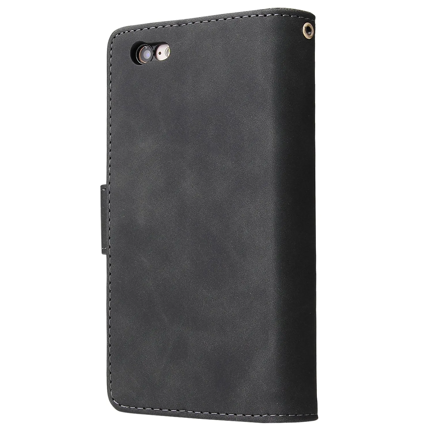 For iPhone 6 / 6S iPhone 6 plus / 6S plus iPhone 7 / 8 iPhone 7 plus / 8 plus Smart Phone Cover Coin Pocket with Cards Bracket Zipper Phone PU Leather Case Phone Cover  iPhone 6 plus / 6S plus
