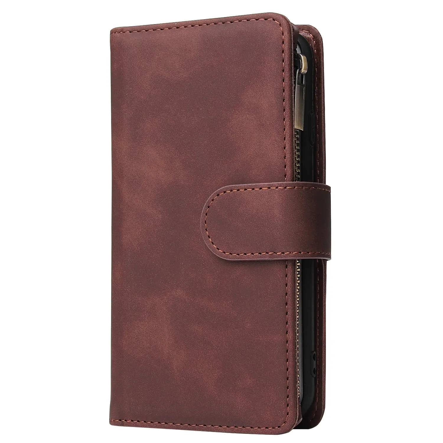 For iPhone 6 / 6S iPhone 6 plus / 6S plus iPhone 7 / 8 iPhone 7 plus / 8 plus Smart Phone Cover Coin Pocket with Cards Bracket Zipper Phone PU Leather Case Phone Cover  iPhone 7 / 8