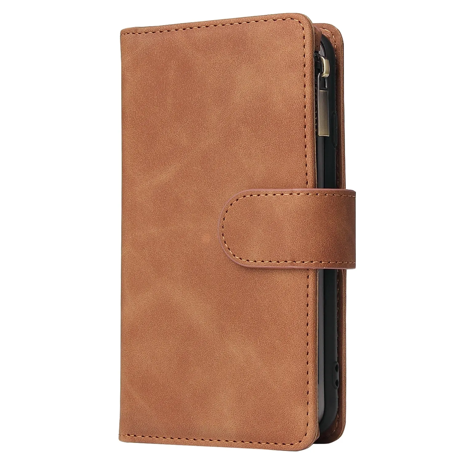 For iPhone 6 / 6S iPhone 6 plus / 6S plus iPhone 7 / 8 iPhone 7 plus / 8 plus Smart Phone Cover Coin Pocket with Cards Bracket Zipper Phone PU Leather Case Phone Cover  iPhone 7 / 8