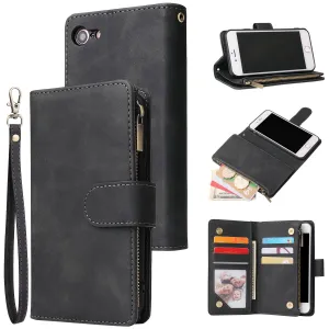 For iPhone 6 / 6S iPhone 6 plus / 6S plus iPhone 7 / 8 iPhone 7 plus / 8 plus Smart Phone Cover Coin Pocket with Cards Bracket Zipper Phone PU Leather Case Phone Cover  iPhone 7 / 8