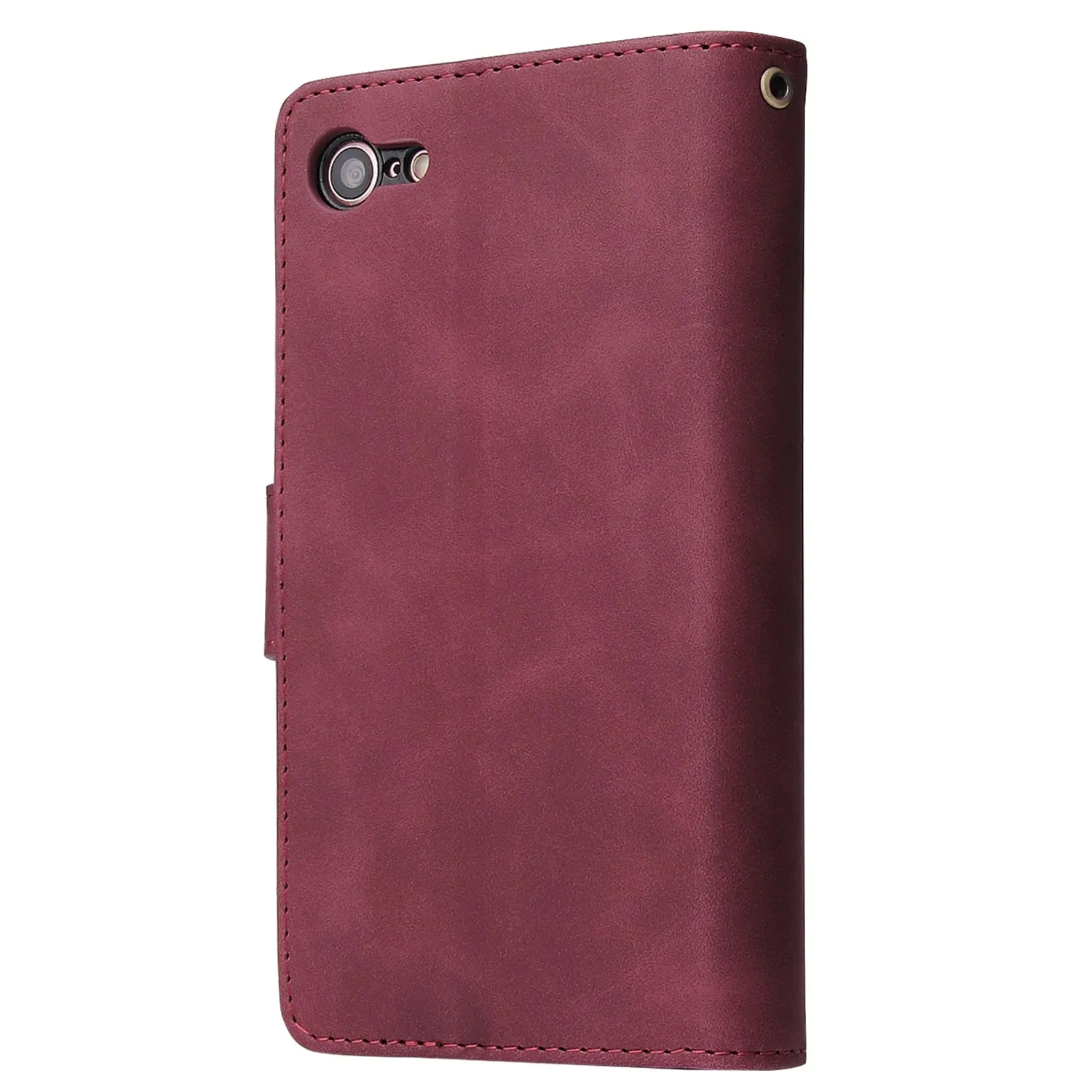For iPhone 6 / 6S iPhone 6 plus / 6S plus iPhone 7 / 8 iPhone 7 plus / 8 plus Smart Phone Cover Coin Pocket with Cards Bracket Zipper Phone PU Leather Case Phone Cover  iPhone 7 / 8