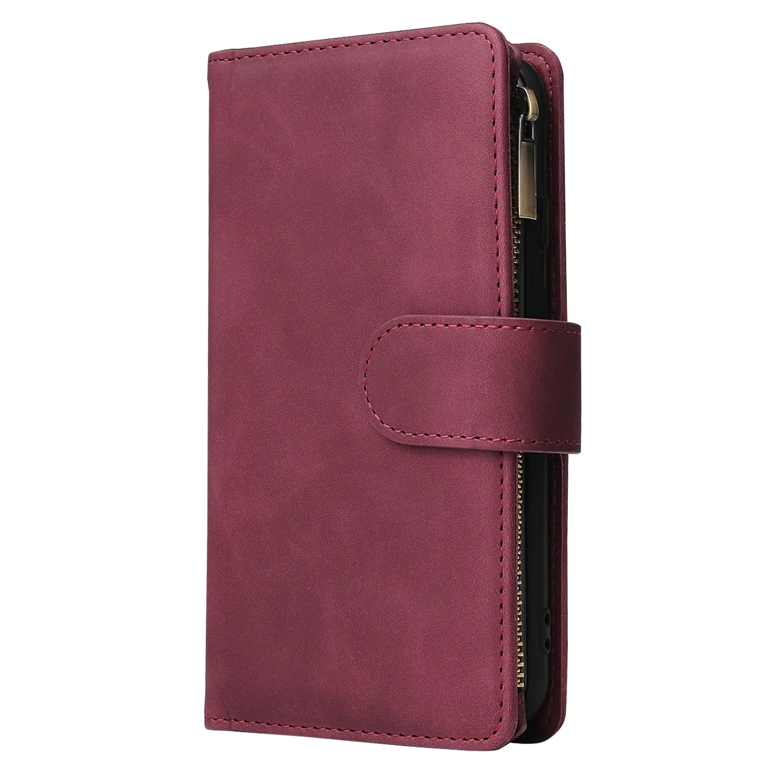 For iPhone 6 / 6S iPhone 6 plus / 6S plus iPhone 7 / 8 iPhone 7 plus / 8 plus Smart Phone Cover Coin Pocket with Cards Bracket Zipper Phone PU Leather Case Phone Cover  iPhone 7 / 8