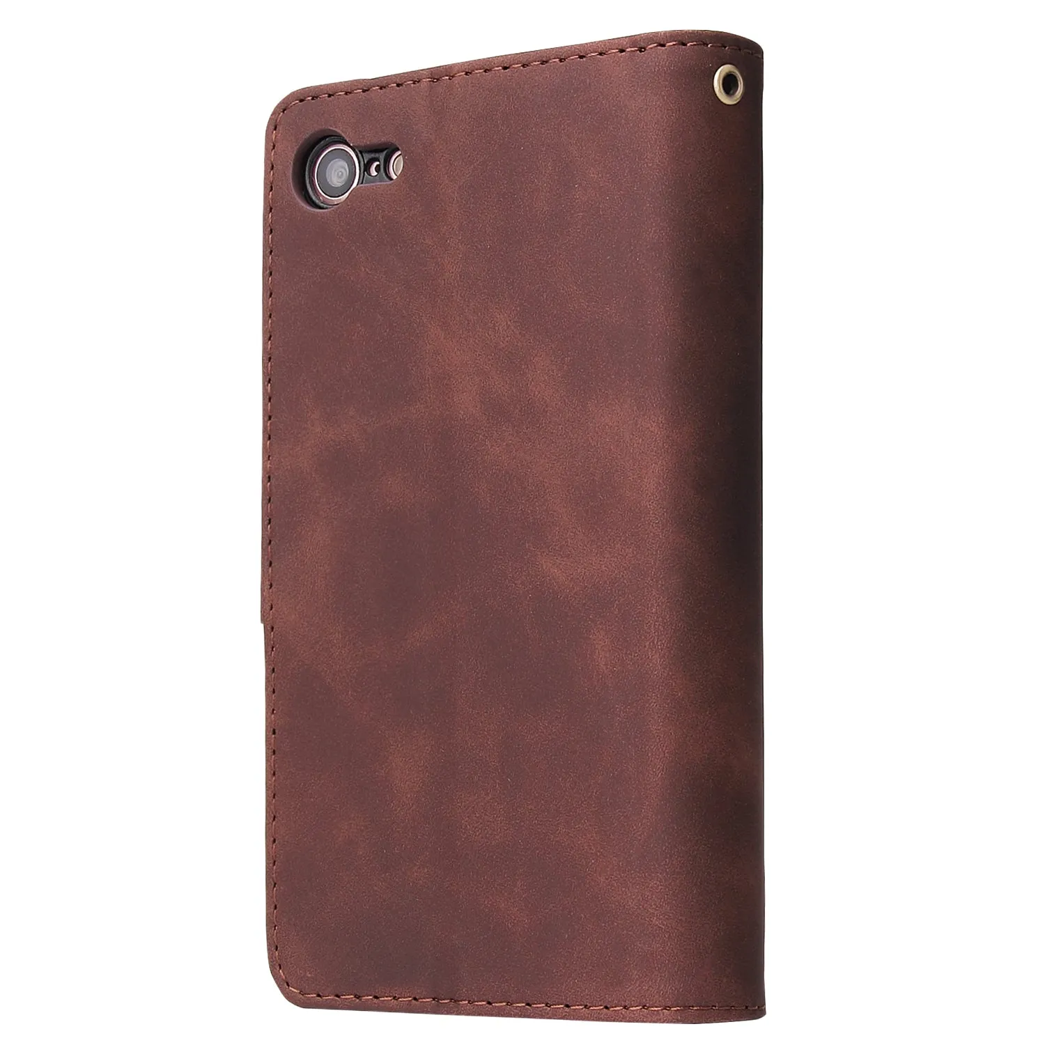 For iPhone 6 / 6S iPhone 6 plus / 6S plus iPhone 7 / 8 iPhone 7 plus / 8 plus Smart Phone Cover Coin Pocket with Cards Bracket Zipper Phone PU Leather Case Phone Cover  iPhone 7 / 8