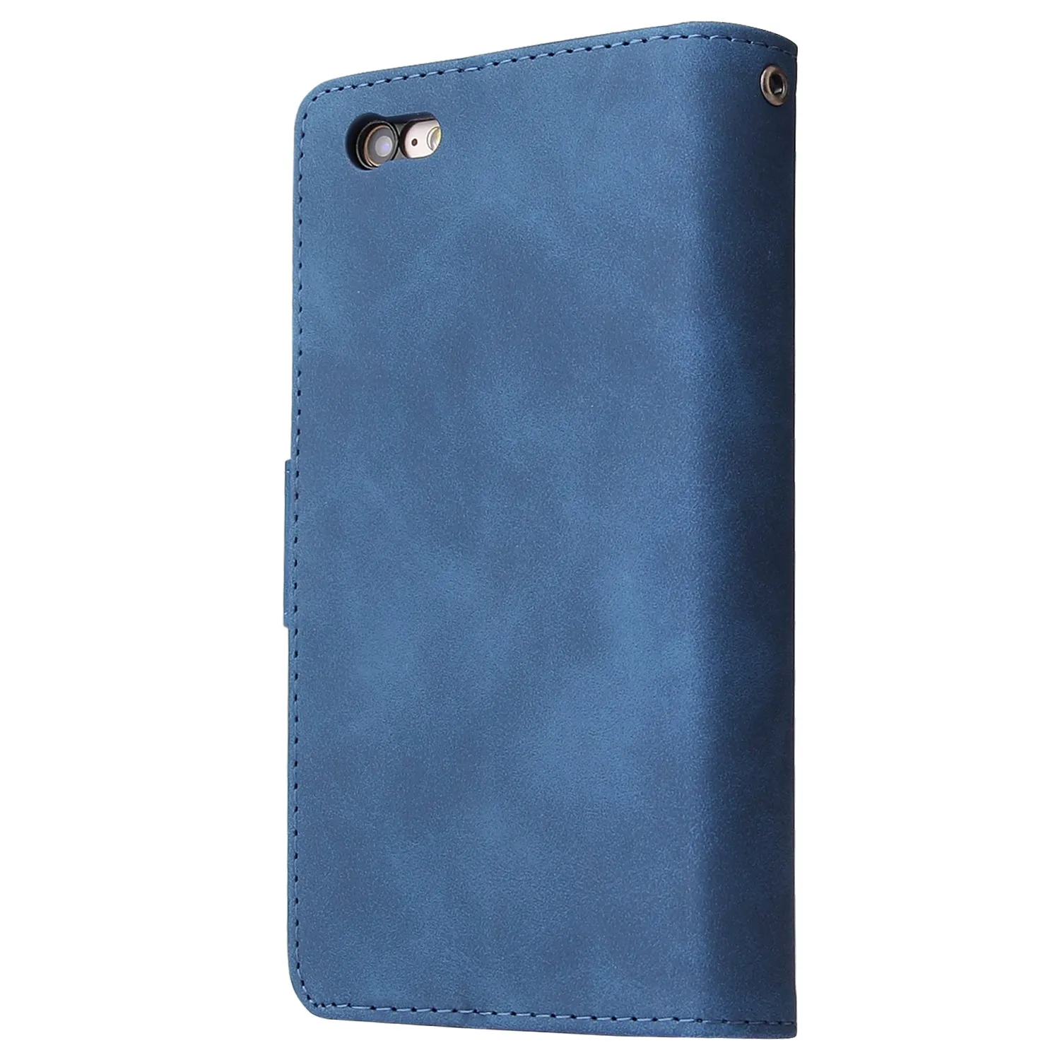For iPhone 6 / 6S iPhone 6 plus / 6S plus iPhone 7 / 8 iPhone 7 plus / 8 plus Smart Phone Cover Coin Pocket with Cards Bracket Zipper Phone PU Leather Case Phone Cover  iPhone 7 plus / 8 plus