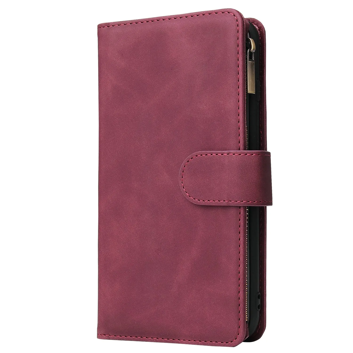 For iPhone 6 / 6S iPhone 6 plus / 6S plus iPhone 7 / 8 iPhone 7 plus / 8 plus Smart Phone Cover Coin Pocket with Cards Bracket Zipper Phone PU Leather Case Phone Cover  iPhone 7 plus / 8 plus