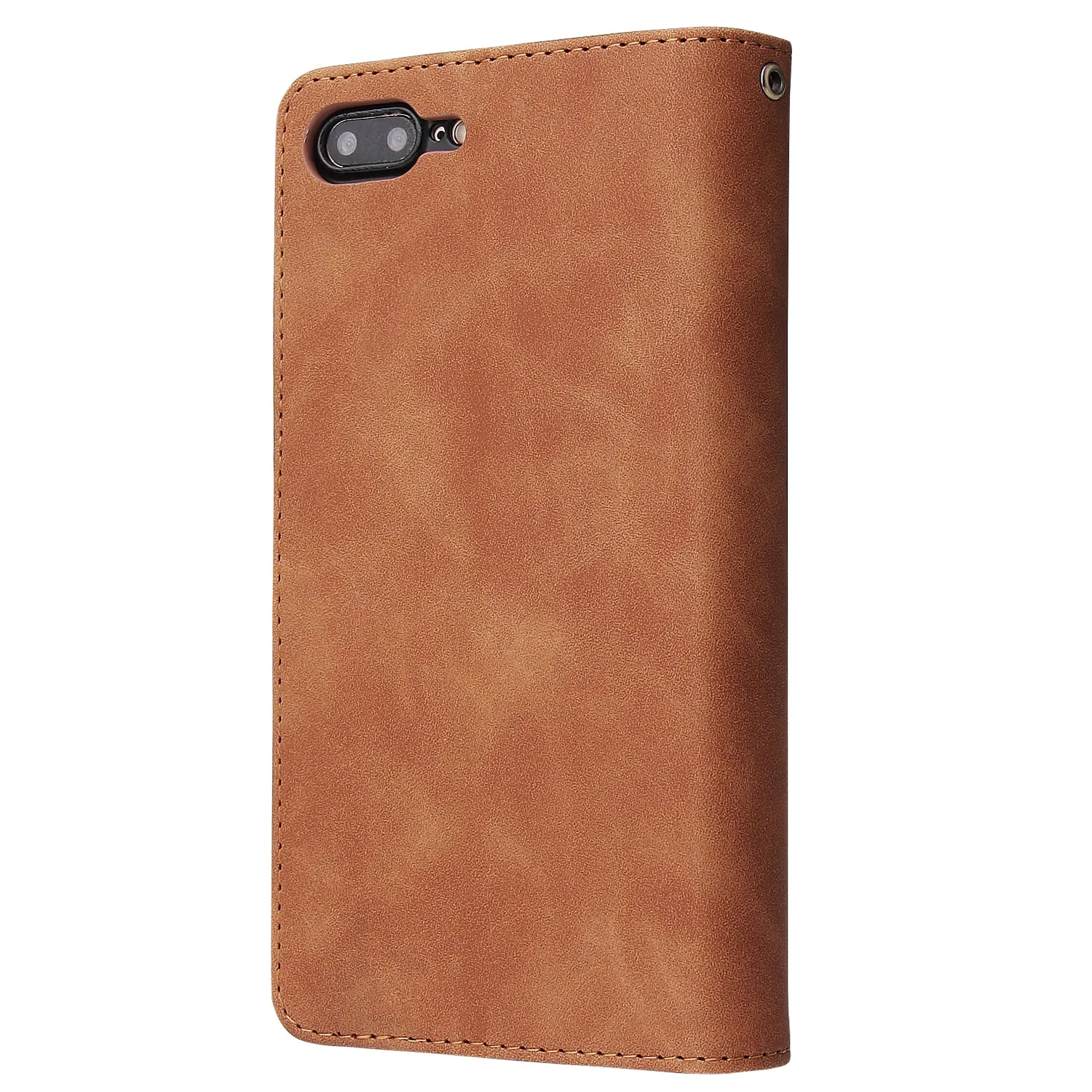 For iPhone 6 / 6S iPhone 6 plus / 6S plus iPhone 7 / 8 iPhone 7 plus / 8 plus Smart Phone Cover Coin Pocket with Cards Bracket Zipper Phone PU Leather Case Phone Cover  iPhone 7 plus / 8 plus