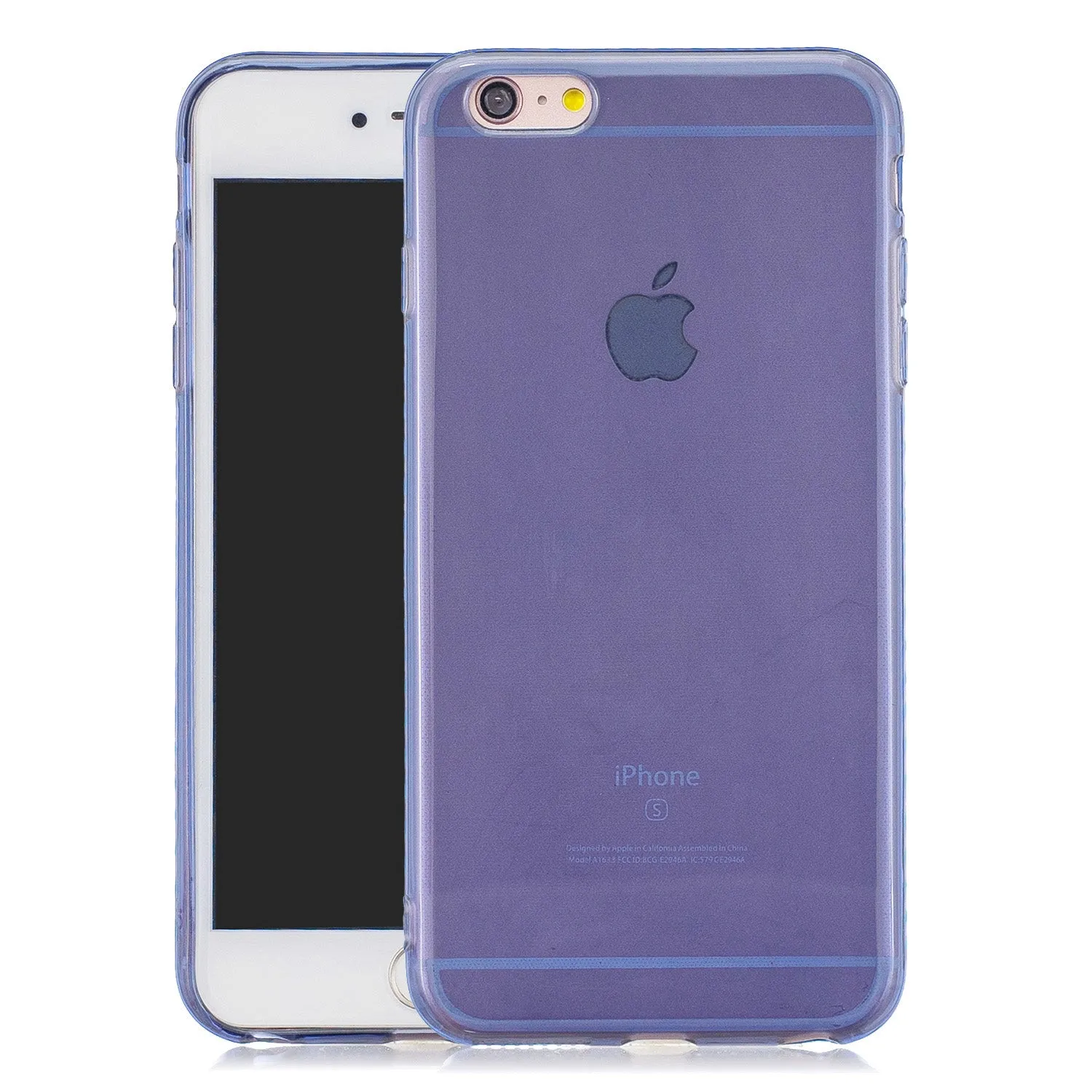 for iPhone 6/6S / 6 Plus/6S Plus / 7/8 / 7 Plus/8 Plus Clear Colorful TPU Back Cover Cellphone Case Shell Royal Blue