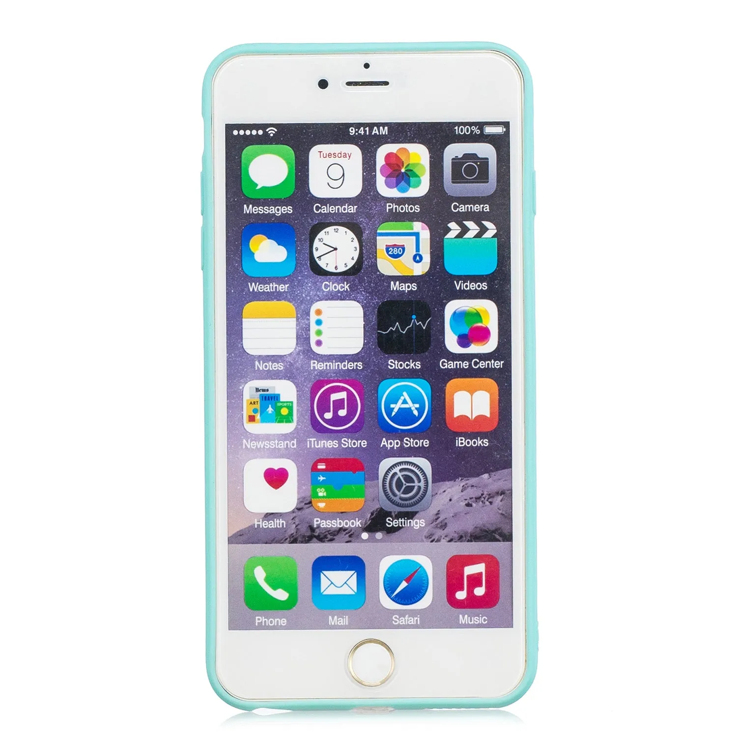 for iPhone 6/6S Lovely Candy Color Matte TPU Anti-scratch Non-slip Protective Cover Back Case Light blue
