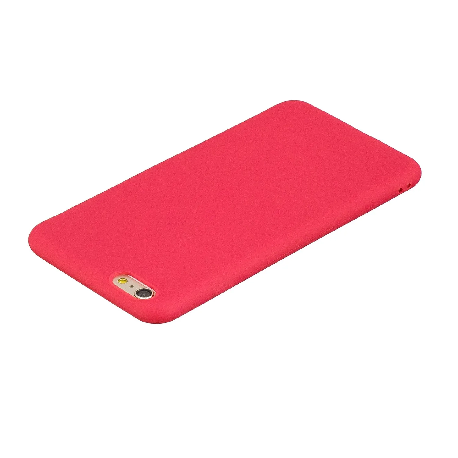 for iPhone 6/6S Lovely Candy Color Matte TPU Anti-scratch Non-slip Protective Cover Back Case red