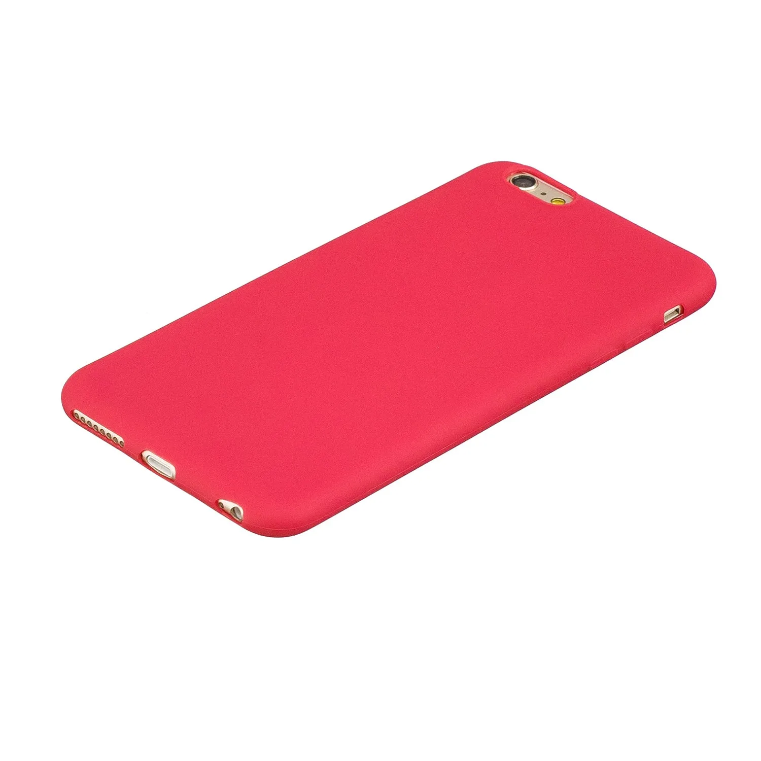 for iPhone 6/6S Lovely Candy Color Matte TPU Anti-scratch Non-slip Protective Cover Back Case red